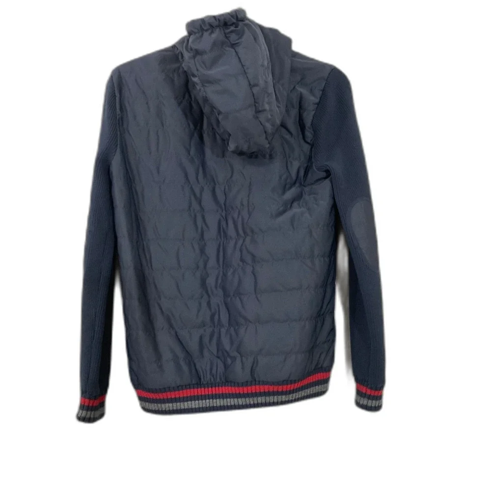 US POLO Assn. Zip up logo hooded Quilted Jacket Size Youth 11/12 blue